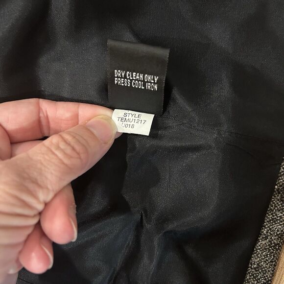 Linda Allard Ellen Tracy Jacket Open Front Wool Blend Blazer Beaded size 6 - Picture 7 of 9